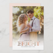 そして明る結婚したい写真のクリスマスグリーティングカード シーズンカード (正面/裏面)