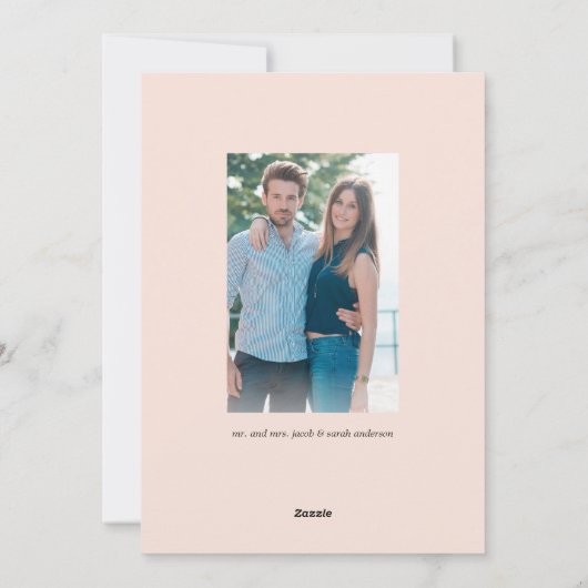 そして明る結婚したい写真のクリスマスグリーティングカード シーズンカード (裏面)