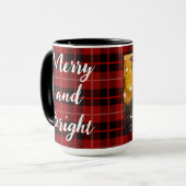 そして明メリーるいクリスマスのパーソナライズされたマグカップ マグカップ (正面左)
