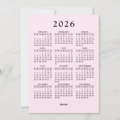 そして明メリーるいピンクのクリスマスペンギン シーズンカード (裏面)