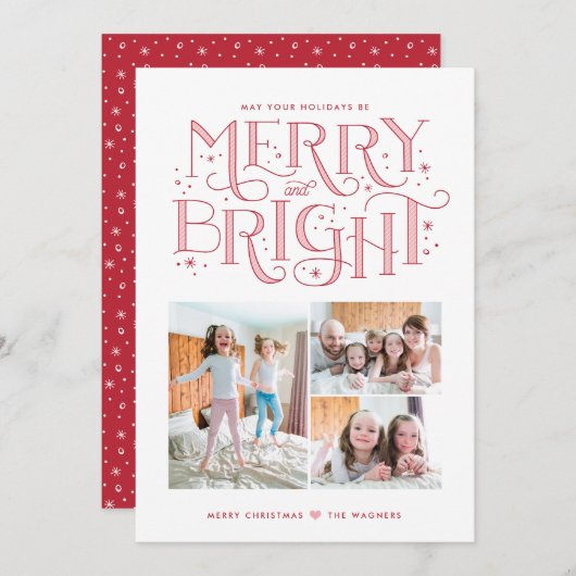 そして明メリーるい手書きのクリスマスカード シーズンカード (正面/裏面)