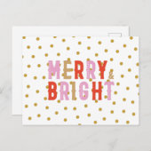 そして明メリーるい陽気なクリスマスのはがき ポストカード (正面/裏面)