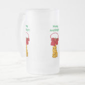 そして明メリーるい霜の降りたマグ フロストグラスビールジョッキ (正面左)