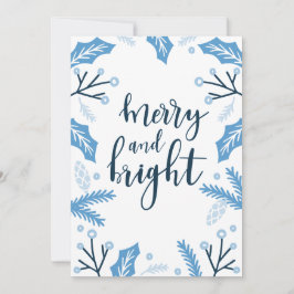 そして明メリーるい青の柊のクリスマス シーズンカード