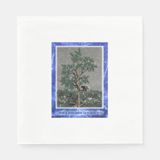 そして松の木に山嵐 スタンダードランチョンナプキン (正面)