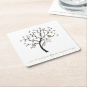 そして梨の木のパラッジ スクエアペーパーコースター (アングル)