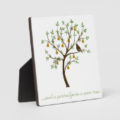 そして梨の木の中のオウム フォトプラーク (正面)