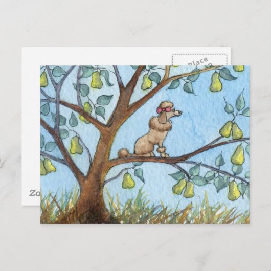 ...そして梨の木の中のプーの音… ポストカード (正面/裏面)