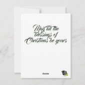 そして梨の木の平らなクリスマスカードのパトリッジ シーズンカード (裏面)