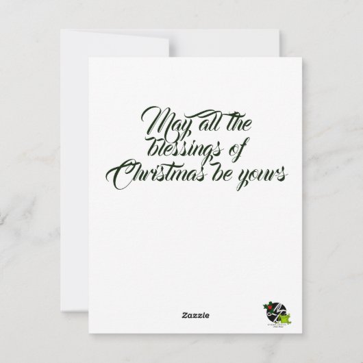 そして梨の木の平らなクリスマスカードのパトリッジ シーズンカード (裏面)