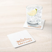 そして焼いた感謝祭を打ち砕いた スクエアペーパーコースター (インサイチュ)