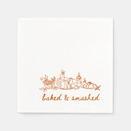 そして焼いた感謝祭を打ち砕いた スタンダードカクテルナプキン