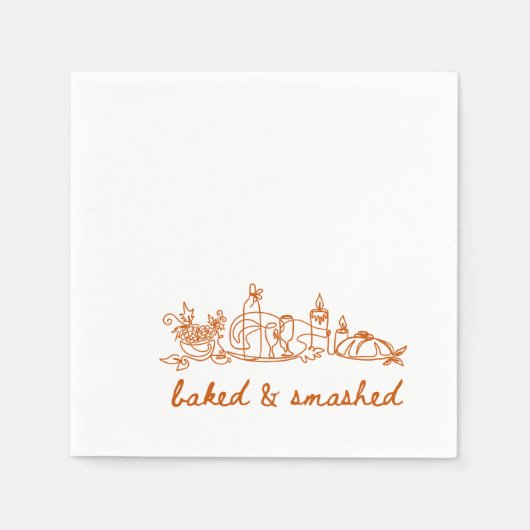 そして焼いた感謝祭を打ち砕いた スタンダードカクテルナプキン (正面)