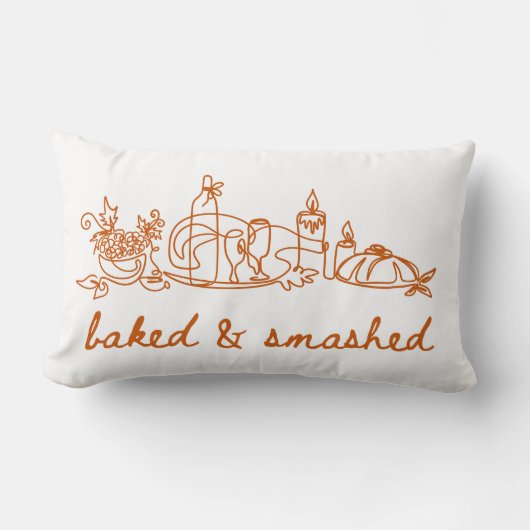 そして焼いた感謝祭を打ち砕いた ランバークッション (正面)