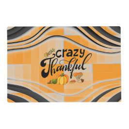 そして熱狂する感謝の感謝祭ランチョンマット ラミネート プレート