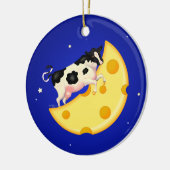 そして牛はチーズの月を飛び越えた セラミックオーナメント (左)