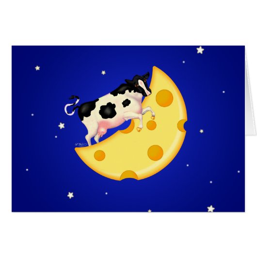 そして牛はチーズムーンのを飛び越えカスタムた (正面横)