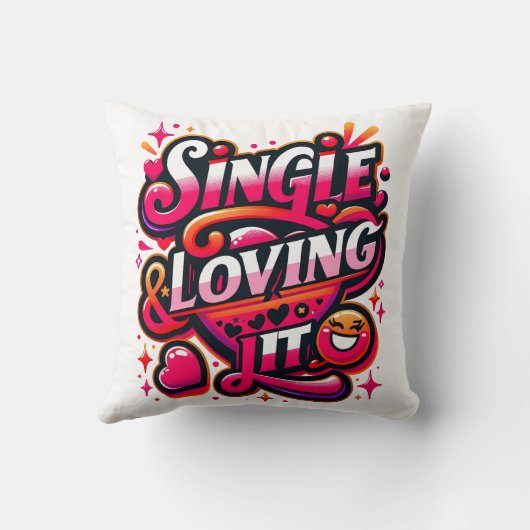 そして独身のそれを愛する – バレンタインデーの力を与える クッション (裏面)