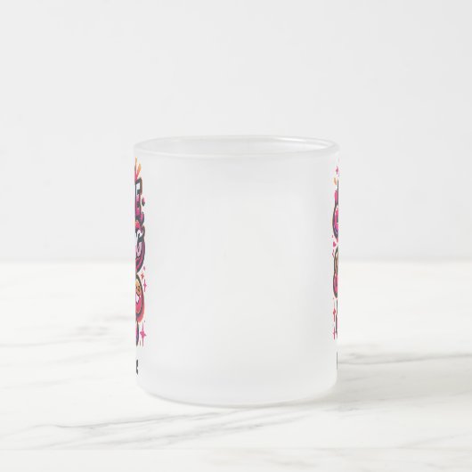 そして独身のそれを愛する – バレンタインデーの力を与える フロストグラスマグカップ (中央)