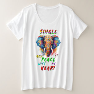 そして独身の私のハートと平穏に プラスサイズTシャツ