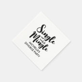 そして独身の離婚のパーティーを結ぶ準備ができていカスタムる スタンダードカクテルナプキン (角)