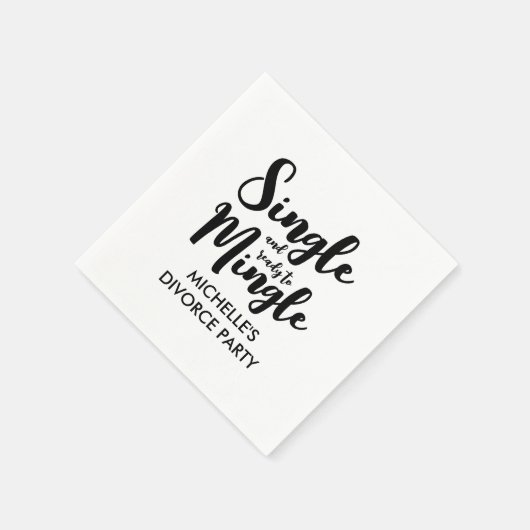 そして独身の離婚のパーティーを結ぶ準備ができていカスタムる スタンダードカクテルナプキン (角)