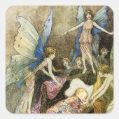 そして甘く自分のベッドの周りを歌いながら スクエアシール (正面)