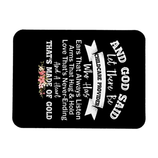 そして神は育児の提供者がいると言った マグネット (横)