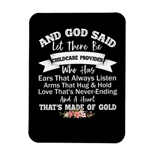 そして神は育児の提供者がいると言った マグネット (縦)