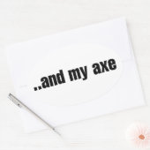 そして私の斧 楕円形シール (封筒)