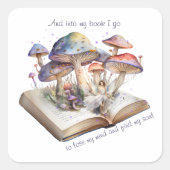 そして私の本に私は私の心を失って見つけるに行く….. スクエアシール (正面)