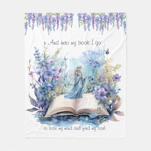 そして私の本に私は私の心を失って見つけるに行く….. フリースブランケット (正面)