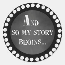 そして私の物語はチョークデザインのステッカーを始める