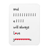 そして私はいつもあなたを気の利いたユーモアおもしろいの引用文を愛する マグネット (縦)