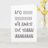 そして私はかわいい引用文カード常に愛します カード (黄色い花)