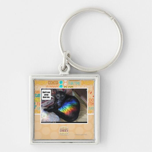 そして私はウンチdemできますも キーホルダー (正面)