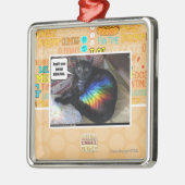 そして私はウンチdemできますも メタルオーナメント (左)