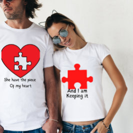 そして私は保それだ、カップルのバレンタイン Tシャツ
