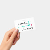 そして私は戻ってきた、ハートアタックサバイバー ビジネスカー バッジ (手持ち)