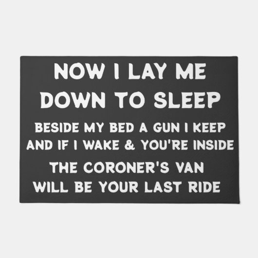 そして私は横になって寝た ドアマット (正面)