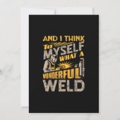 そして私は考えなんて素晴らしい溶接なのかと思った 案内状 (正面)