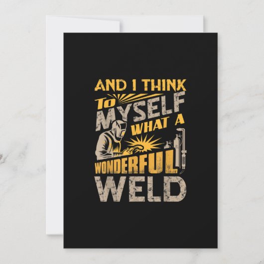 そして私は考えなんて素晴らしい溶接なのかと思った 案内状 (正面)