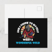 そして私は考え何とすばらしい溶接かを自分に思い知らせてくおもしろいる シーズンポストカード (正面/裏面)