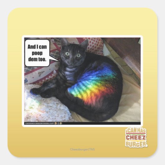 そして私もウンチできる。 スクエアシール (正面)