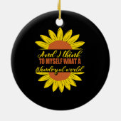 そして私考えは何て素晴らしい世界か セラミックオーナメント (裏面)