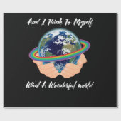 そして私考えは何て素晴らしい世界か ラッピングペーパー (フラット)