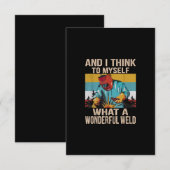 そして私考えは何て素晴らしい溶接ヴィンテージか サンキューカード (正面/裏面)