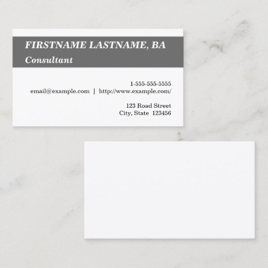 そして立派エレガントなコンサルタントの名刺 名刺 (正面/裏面)
