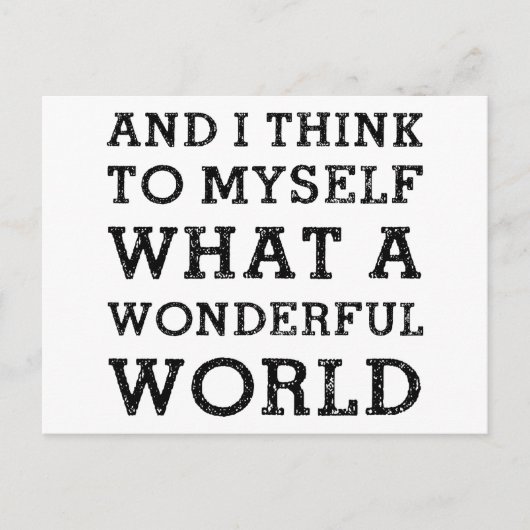 そして素晴らしい世界 ポストカード (正面)