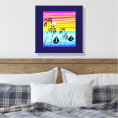 そして素晴らしキュートなトロピカルセーリング キャンバスプリント (インサイチュ (寝室))